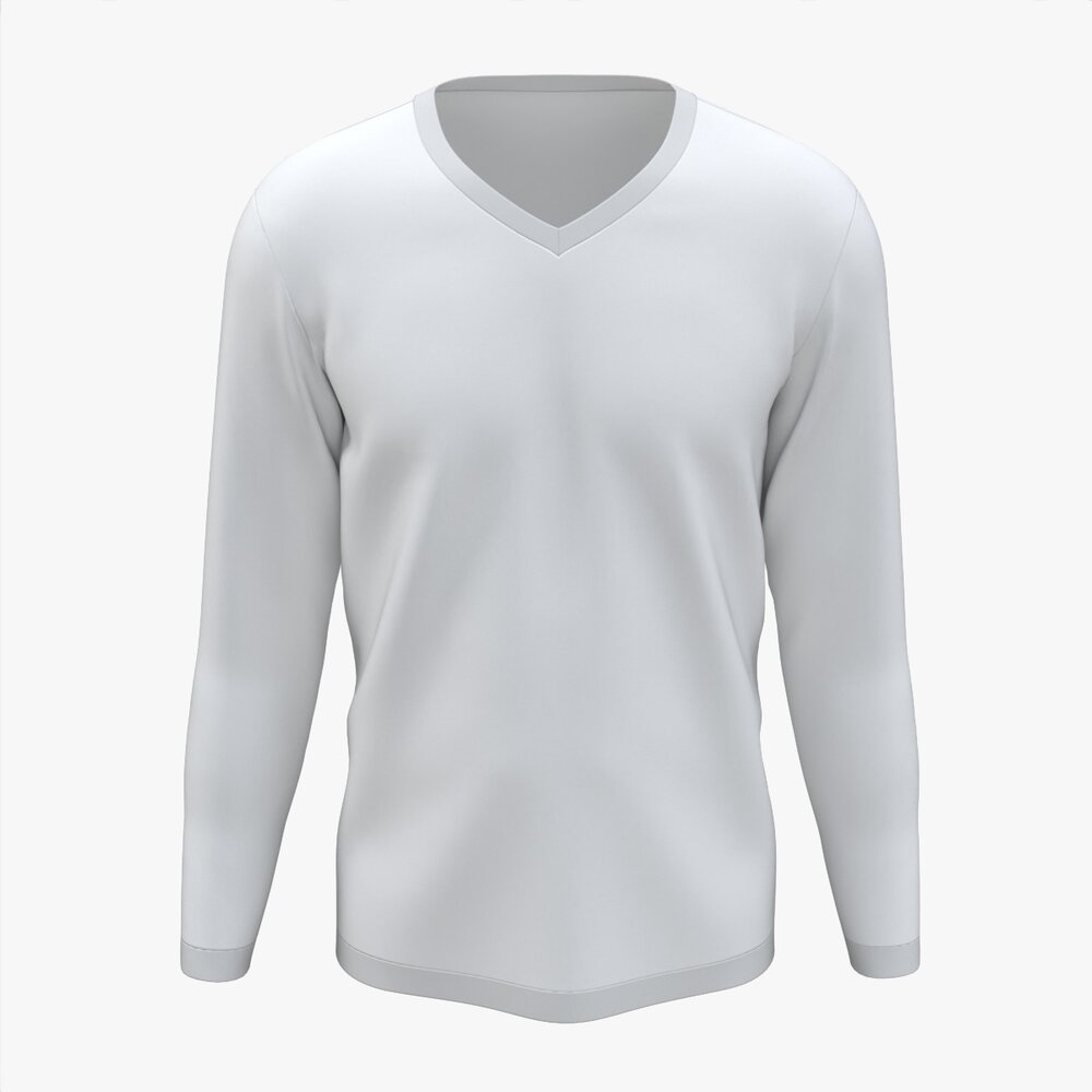 Sweatshirt For Men Mockup 02 White Modèle 3D