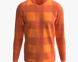 Sweatshirt For Men Mockup 03 Orange 3D-Modell