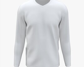 Sweatshirt For Men Mockup 03 White 3D-Modell