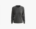 Sweatshirt For Women Mockup 01 Black Modelo 3d