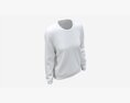 Sweatshirt For Women Mockup 01 White Modello 3D