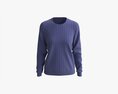 Sweatshirt For Women Mockup 01 Wool Blue Modelo 3d