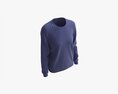 Sweatshirt For Women Mockup 01 Wool Blue Modello 3D