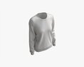 Sweatshirt For Women Mockup 01 Wool Blue 3Dモデル
