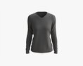 Sweatshirt For Women Mockup 02 Black Modello 3D