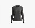 Sweatshirt For Women Mockup 02 Black 3D-Modell