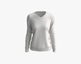 Sweatshirt For Women Mockup 02 Black Modelo 3D