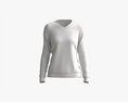 Sweatshirt For Women Mockup 02 White 3D модель