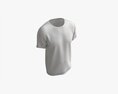 T-shirt For Men Mockup 01 Cotton Black Modelo 3D