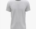 T-shirt For Men Mockup 01 Cotton White 3D-Modell