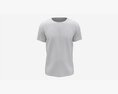 T-shirt For Men Mockup 01 Cotton White 3D-Modell