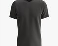 T-shirt For Men Mockup 02 Cotton Black 3D модель