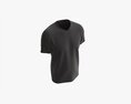 T-shirt For Men Mockup 02 Cotton Black 3D-Modell