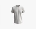 T-shirt For Men Mockup 02 Cotton Black Modelo 3D