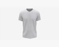 T-shirt For Men Mockup 02 Cotton White Modelo 3D