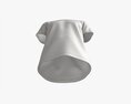 T-shirt For Men Mockup 02 Cotton White Modèle 3d