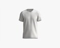 T-shirt For Men Mockup 02 Cotton White 3D-Modell