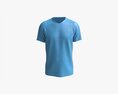 T-shirt For Men Mockup 02 Velvet Blue Modello 3D