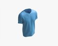 T-shirt For Men Mockup 02 Velvet Blue Modello 3D