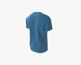T-shirt For Men Mockup 02 Velvet Blue 3D模型