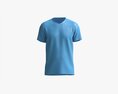 T-shirt For Men Mockup 02 Velvet Blue 3D模型