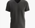 T-shirt For Men Mockup 03 Cotton Black Modello 3D