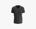 T-shirt For Men Mockup 03 Cotton Black Modèle 3d