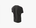 T-shirt For Men Mockup 03 Cotton Black Modelo 3D