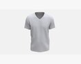 T-shirt For Men Mockup 03 Cotton White 3d model