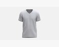 T-shirt For Men Mockup 03 Cotton White Modelo 3D