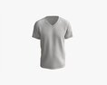 T-shirt For Men Mockup 03 Cotton White 3D-Modell