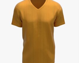 T-shirt For Men Mockup 03 Synthetic Gold Modelo 3d