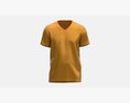 T-shirt For Men Mockup 03 Synthetic Gold 3d model