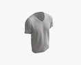 T-shirt For Men Mockup 03 Synthetic Gold 3D 모델 
