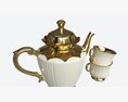 Teapot And Cups 3d model