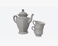Teapot And Cups 3D 모델 