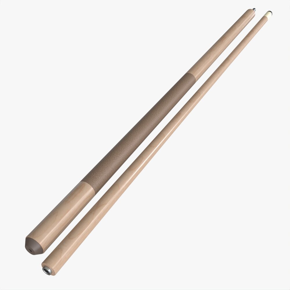 Traditional Pool Cue 3D model