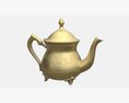 Vintage Brass Teapot Modello 3D