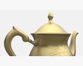 Vintage Brass Teapot 3d model