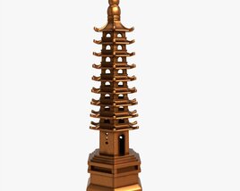 Wenchang Pagoda Tower 3D 모델 