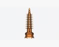 Wenchang Pagoda Tower Modèle 3d