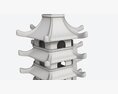 Wenchang Pagoda Tower Modèle 3d
