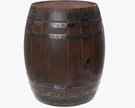Wooden Barrel 3D 모델 