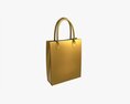 Women Leather Golden Tote Bag 3Dモデル