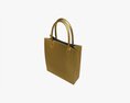 Women Leather Golden Tote Bag Modelo 3D