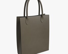 Women Leather Tote Bag 3D model