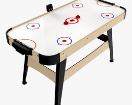 Air Hockey Table With Digital Scoreboard 3D model