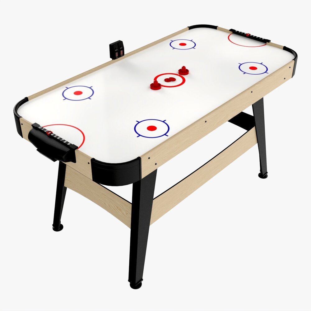 Air Hockey Table With Digital Scoreboard 3D模型