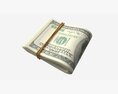 American Dollars Folded And Tied 02 3d model