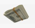 American Dollars Folded And Tied 02 Modelo 3D
